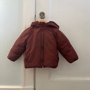 Beautiful burgundy puffer jacket